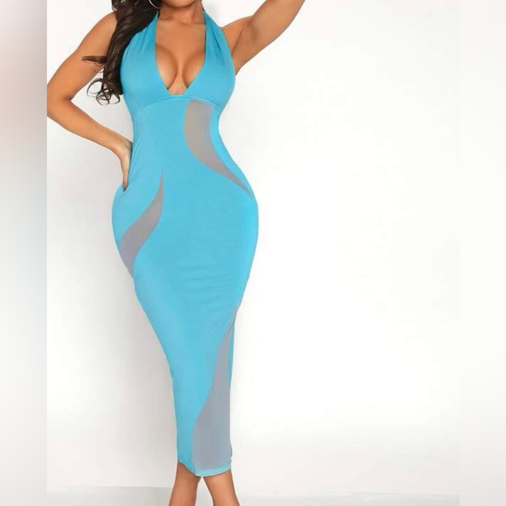 Sky blue dress